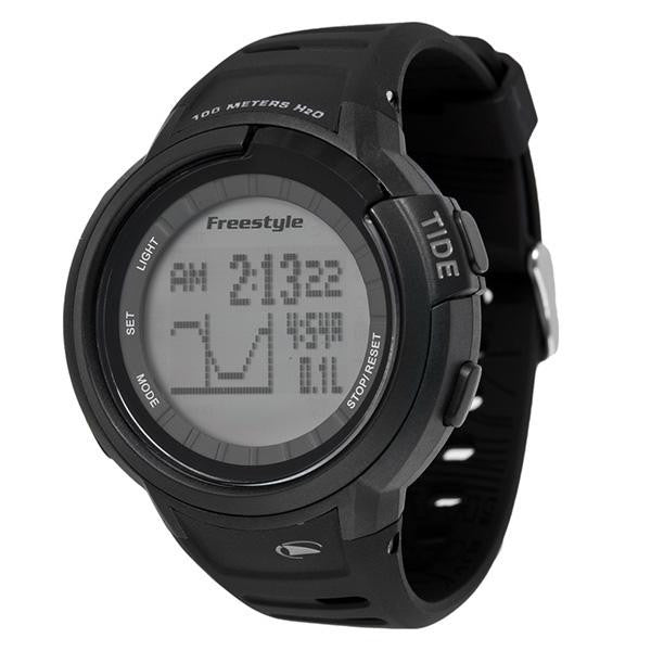 Mariner Tide, Black Face, Black Silicone Strap