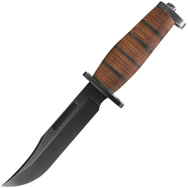 Brahma, Leather-Micarta Handle, Black Plain w-Sheath