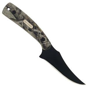 Old Timer Sharpfinger, Sawcut Handle, Black Plain w-Sheath