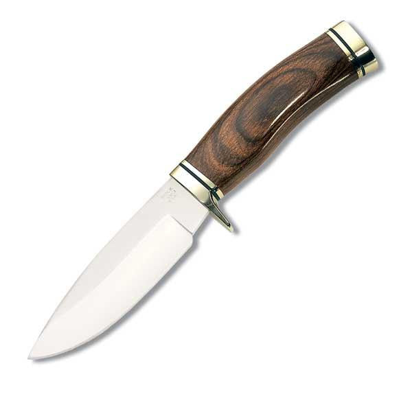 Vanguard, Walnut Handle, Plain, Leather Sheath