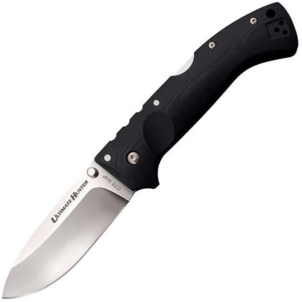 Ultimate Hunter, Black G10 Handle, Curved Plain w-Clip