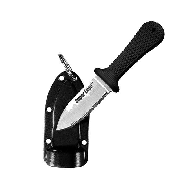 Super Edge, Black Kraton Handle, Serrated w-Secure-Ex Sheath