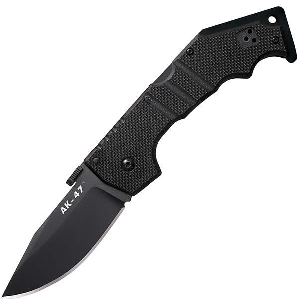 AK-47, Black G10 Handle, Black Plain w-Clip