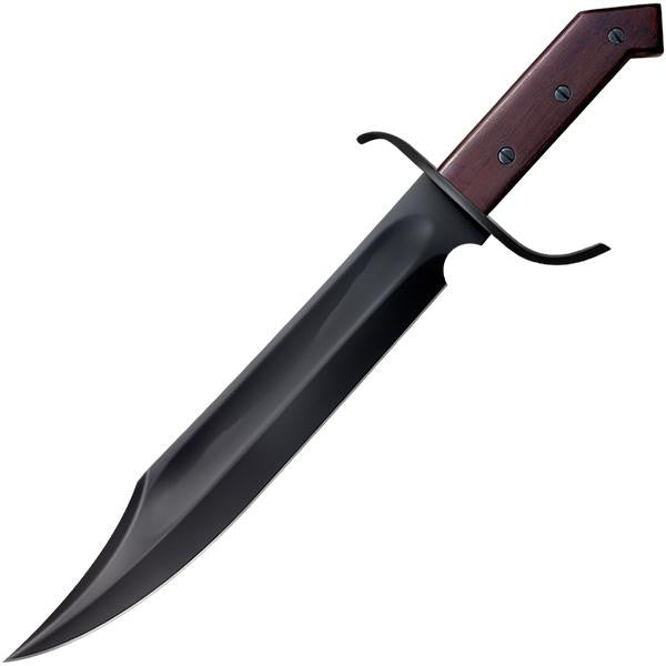 1917 Frontier Bowie, Hardwood Handle, Black Plain w-Sheath