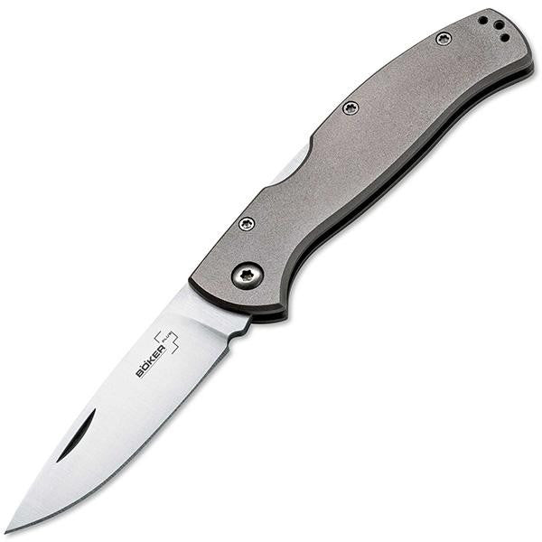 Titan Drop 2, Titanium Handle, Drop Point Plain w-Clip