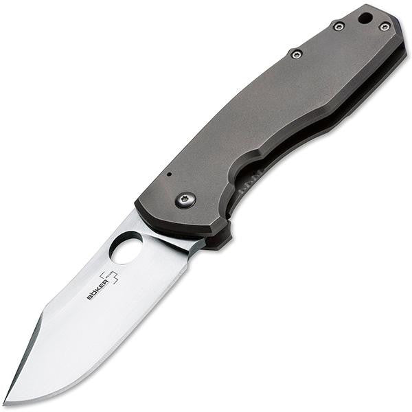 Vox F3, Titanium Handle, Clip Point Plain w-Clip