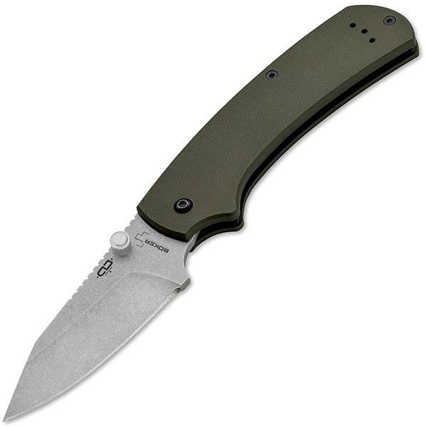 Chad Los Banos XS, OD Green G10 Handle, Bead Blast Plain