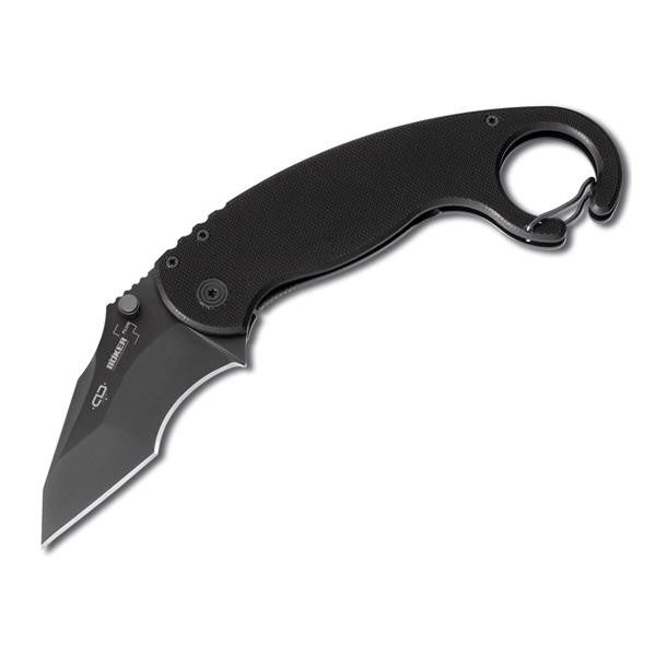 CLB Karambit, Black G10 Handle, Recurved Tanto Plain
