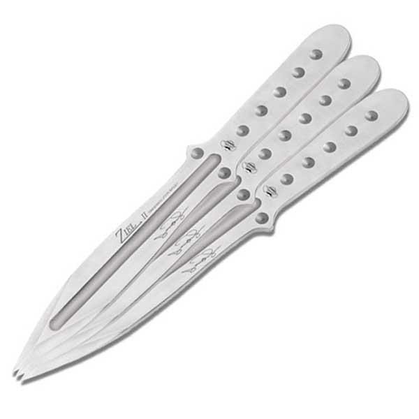 Bailey Ziel Throwing Knife Set, All Stainless w-Sheath, 3pk