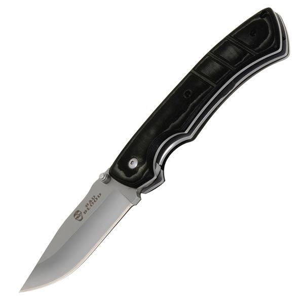 Partisan Nano, Black G10 Handle, Satin Plain w-Pocket Clip