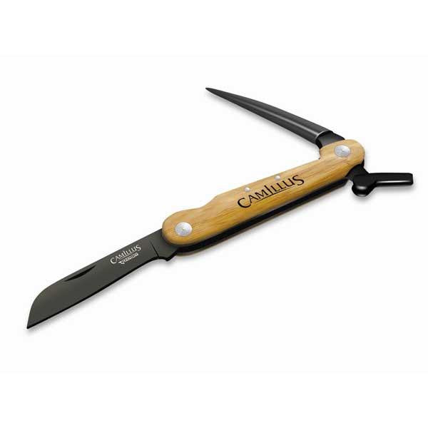 Ti, Marlin Spike, Bamboo Handle, Black Blade, Plain