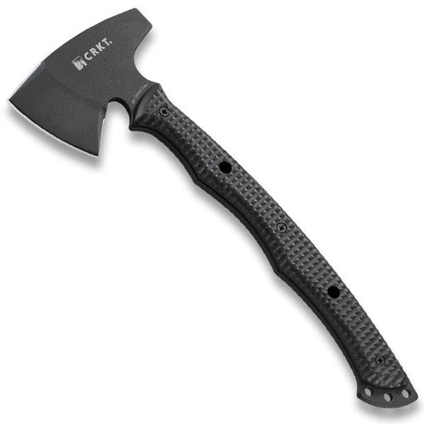 Chogan T-Hawk, Black GFN Handle, Black Plain Edge w-Sheath