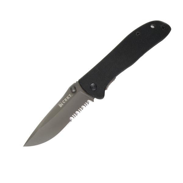 Drifter, Black G10 Handle, Drop Point ComboEdge w-Clip