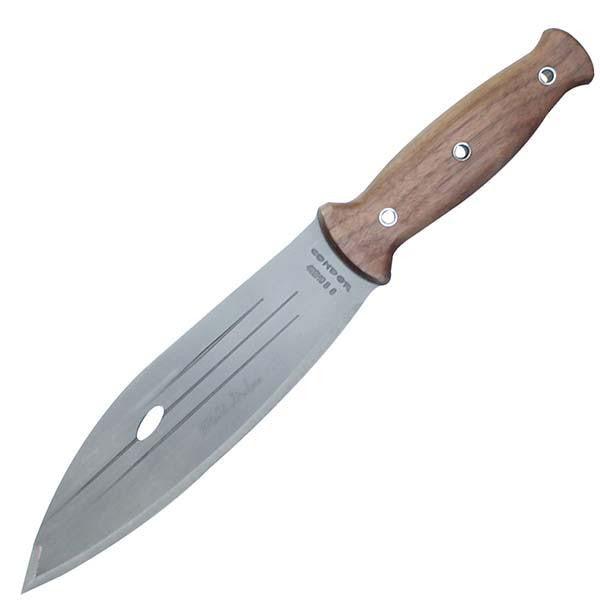 Primitive Bush, Hardwood Handle,Blasted Satin Plain w-Sheath