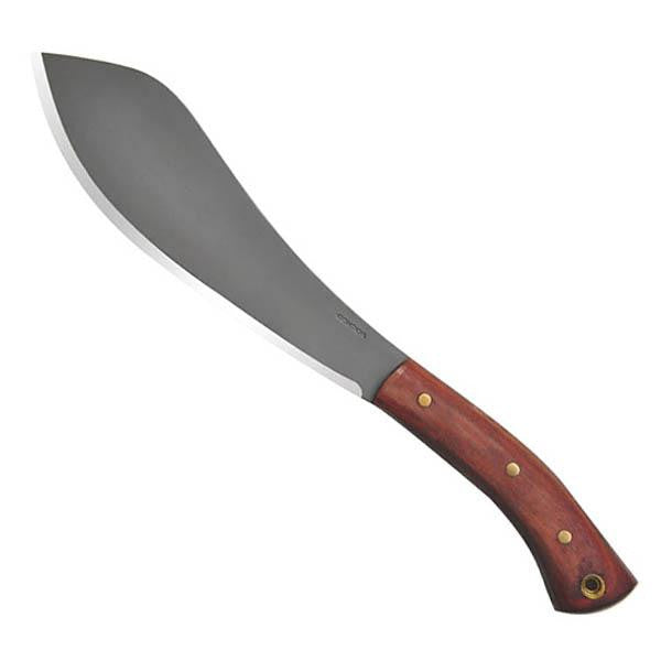 Lochnessmuk Knife, Hardwood Handle, Plain Leather Sheath