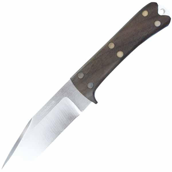 Lifeland Hunter Knife,Brown Hardwood Handle,Bead Blast Plain