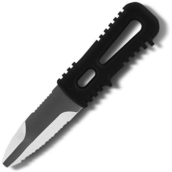 River Shorty, Black GFN Handle, Satin ComboEdge w-Sheath
