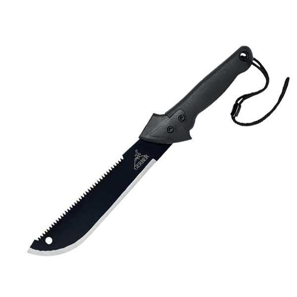Gator Machete Jr, Gator Grip Handle, Sawback Blade w-Sheath