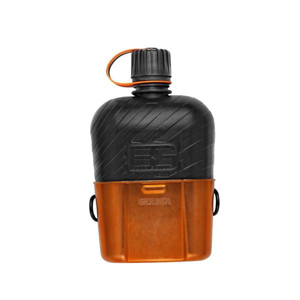 Bear Grylls Canteen, Silicone Handle w-Aluminum Cup