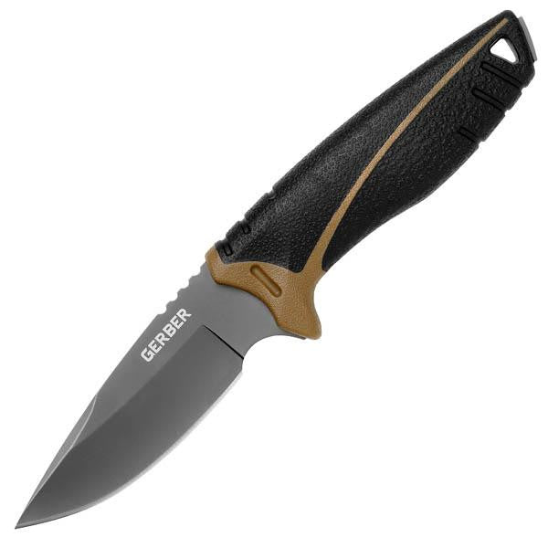 Myth Fixed Blade Pro, Textured Rubber Handle, Plain w-Sheath