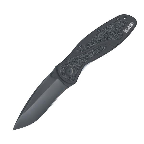 Blur Assisted, Black Aluminum Handle, Black Plain w-Clip