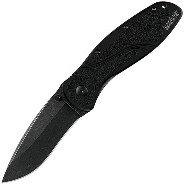Blur Assisted, Black Aluminum Handle, Blackwash Plain w-Clip
