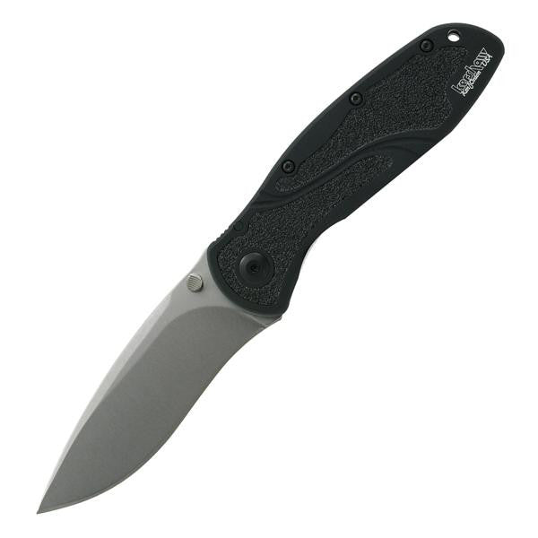 Blur Assisted, Black Aluminum Handle, Stonewash Plain w-Clip