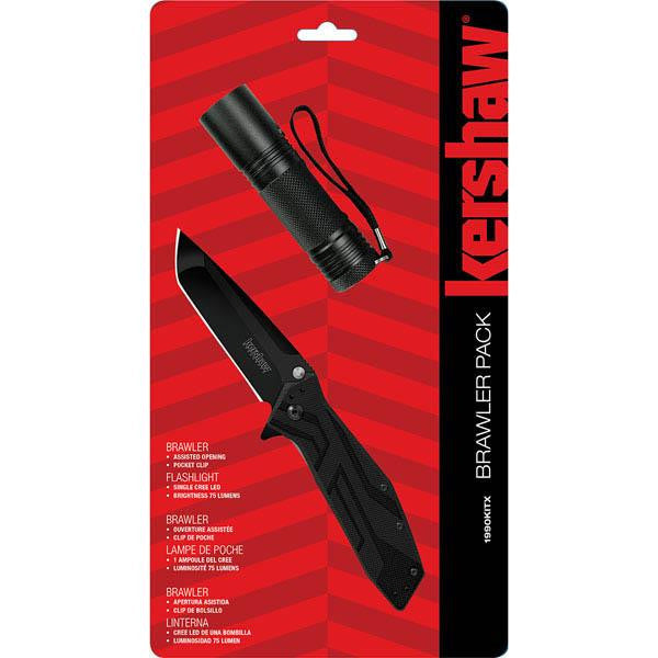 Brawler Pack w-Brawler Assist Open Knife & LED Flashlight