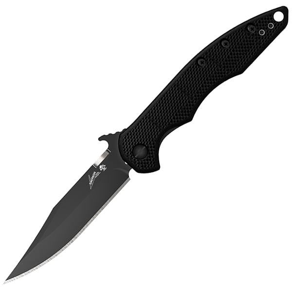Emerson CQC-1K Wave, Black G10-SS Handle, Black Plain