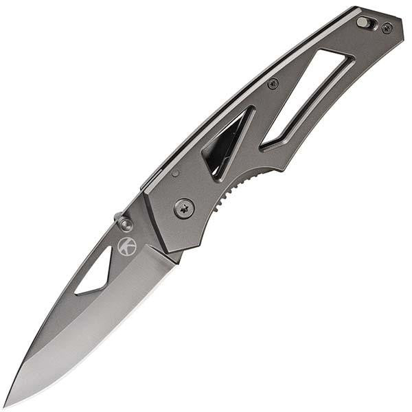 Vertice 8 in. Folder, Skeletonized Black Handle, Black Plain
