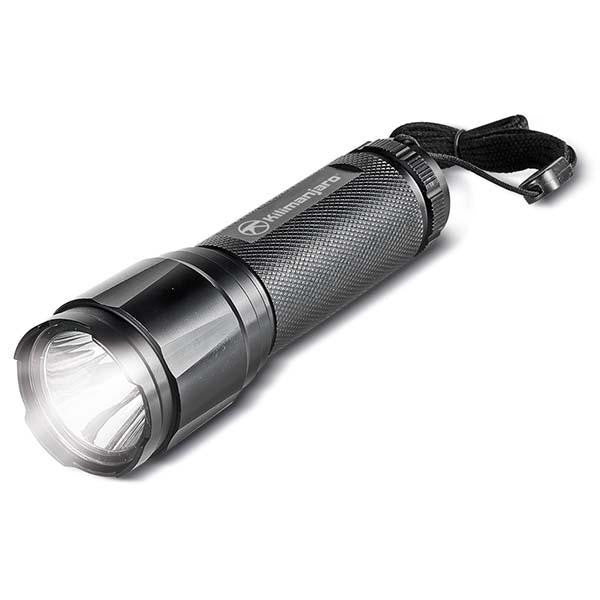 LED Tactical Flashlight, Black, 250 lm, 3 AAA Included
