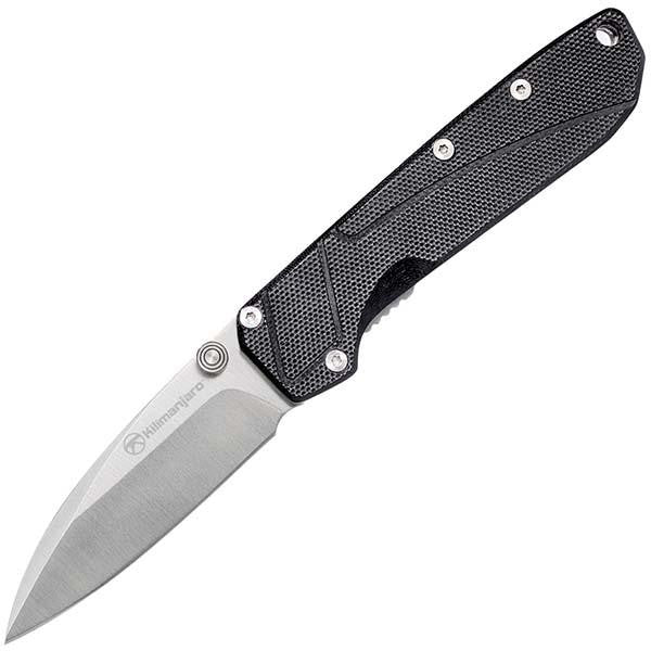 Prota Assisted Open, Black G10 Handle, Plain Blade