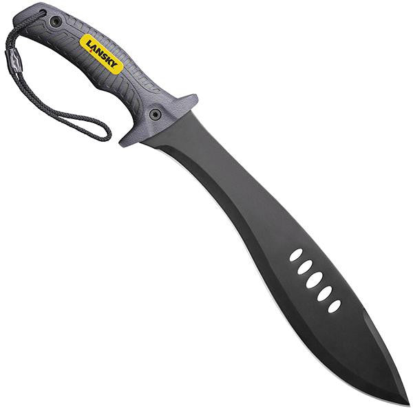 Kukri Machete, Gray Slip-Resistant Handle w-Nylon Sheath