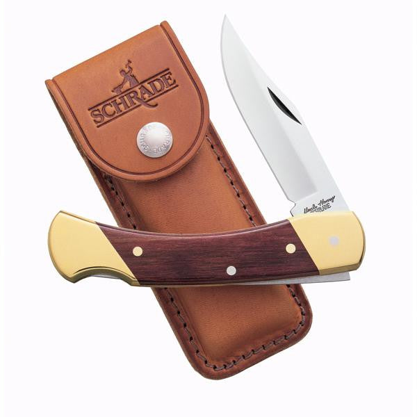 Uncle Henry Bear Paw, Rosewood Handle,Plain w-Leather Sheath