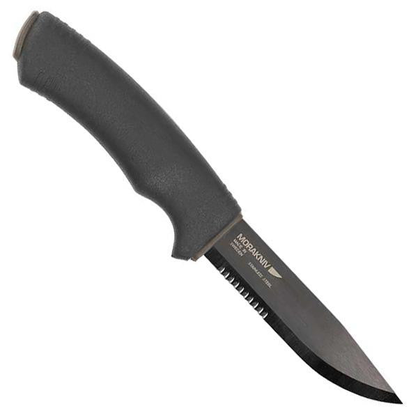 Bushcraft Tactical SRT, Black Rubber Handle, Black ComboEdge