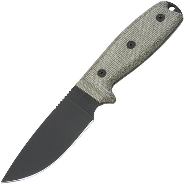 Rat 3, Canvas Linen Micarta Handle, Plain, w-Sheath