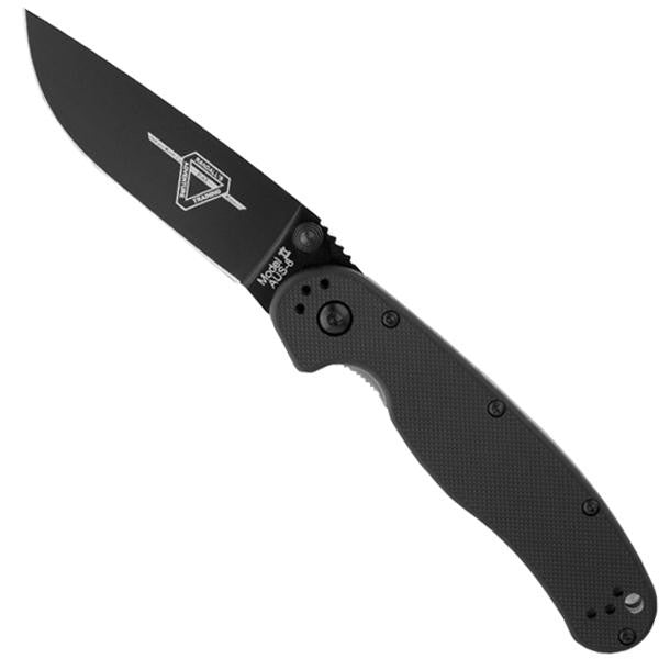 Rat II Folder, Black Nylon Handle, Satin Plain