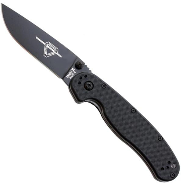 Rat II Folder, Black Nylon Handle, Black Plain