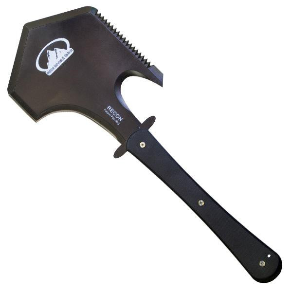 Recon Survival & Tactical Axe, Black G10 Handle w-Sheath