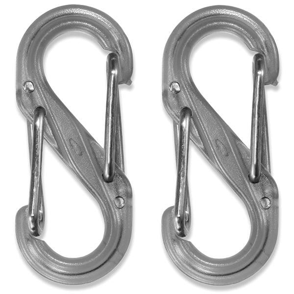 S-Biner Plastic, Size #0, Translucent Smoke, 2pk