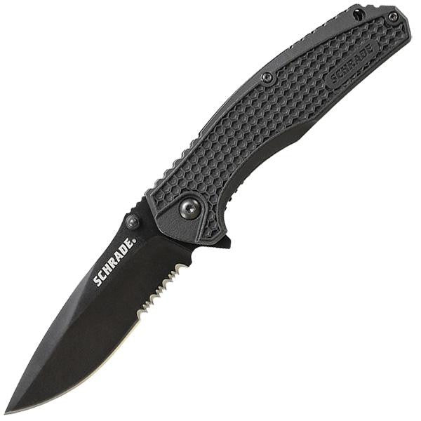 SCH002S, Black ABS-TPR Handle, Black ComboEdge w-Clip