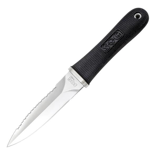 Pentagon, Black Kraton Handle, Satin Plain w-Sheath