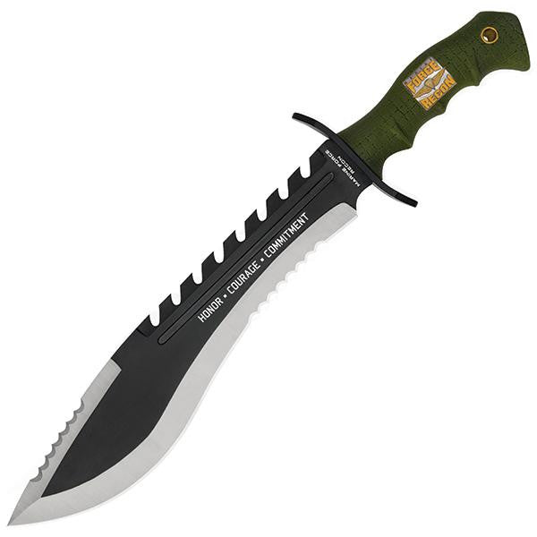 U.S.M.C Kukri Machete, Green Rubber Handle w-Belt Sheath