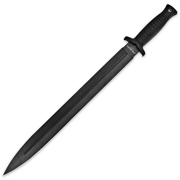 Jungle Toothpick Machete, Black Handle & Blade w-Sheath