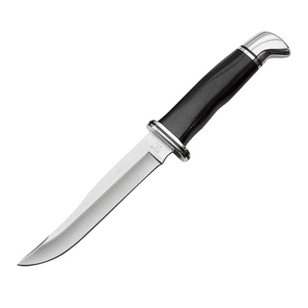 Pathfinder, Black Phenolic Handle, Plain, Leather Sheath