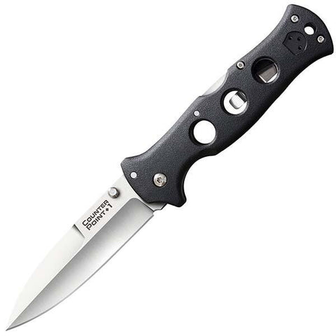 Counter Point I, Black Polymer Handle, Stonewash Plain