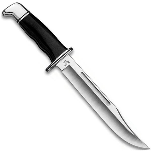 General, Black Phenolic Handle, Plain, Leather Sheath
