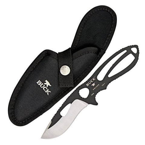 PakLite Large Skinner, Black Plain, Nylon Sheath