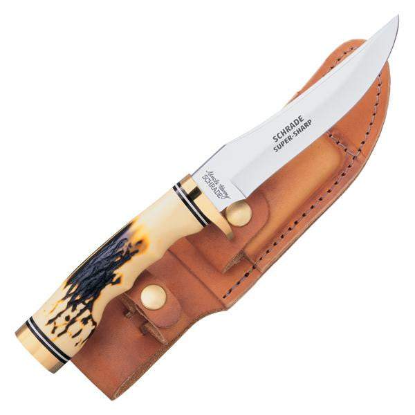 Uncle Henry's Golden Spike, Staglon Handle, Plain w-Sheath