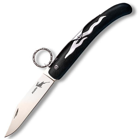 Kudu, Black Zytel Handle w-Lock Release Ring, Plain